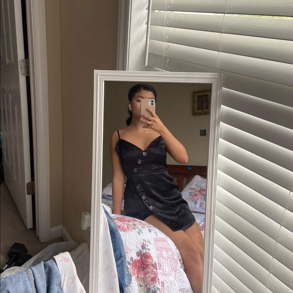 Pacsun/ La hearts black romper with buttons